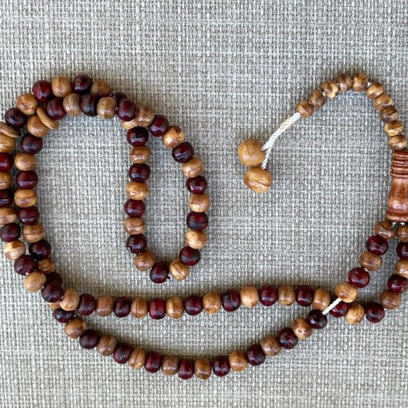 Handmade Tasbeeh Real Wood Beads Prayer Beads Religious Beads Islamic Tasbeh - Picture 4 of 9